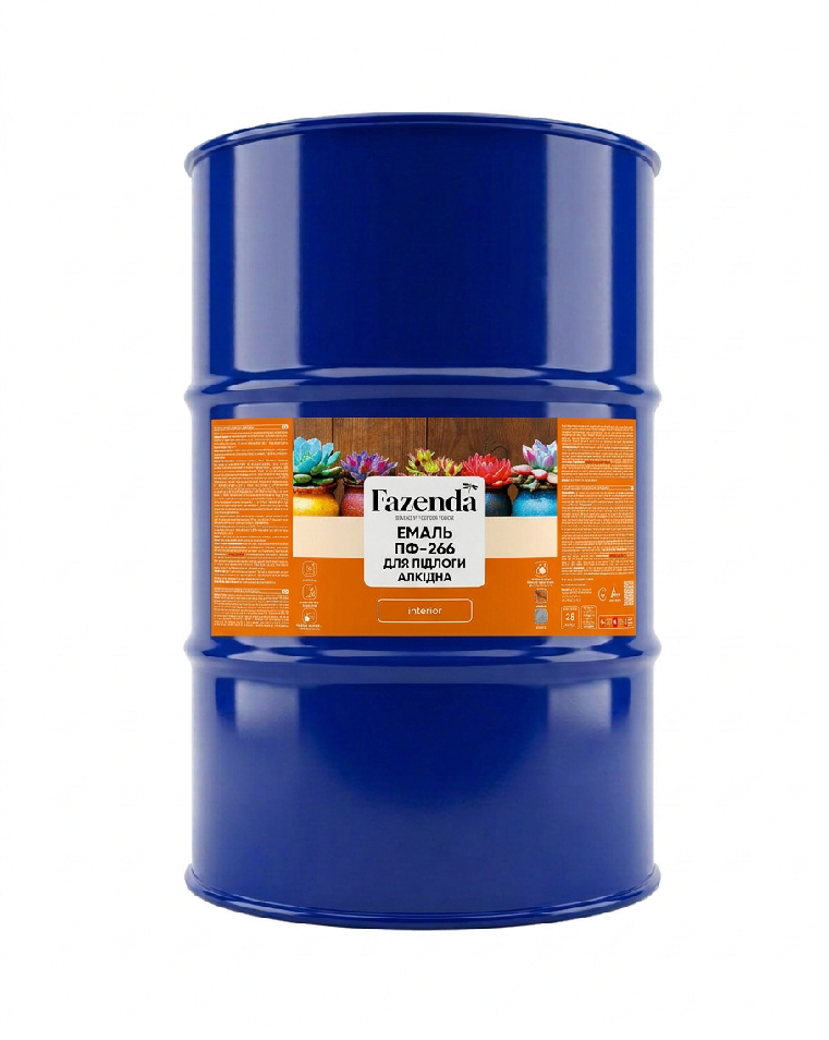 Емаль Fazenda алкідна для підлоги ПФ-266 жовто-коричневий глянець 50кг